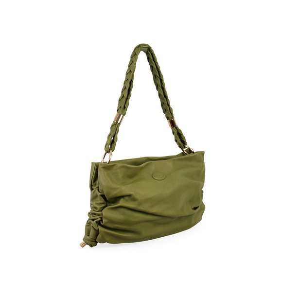 TOD'S Leather Shoulder Bag Green - Picture 8 of 9
